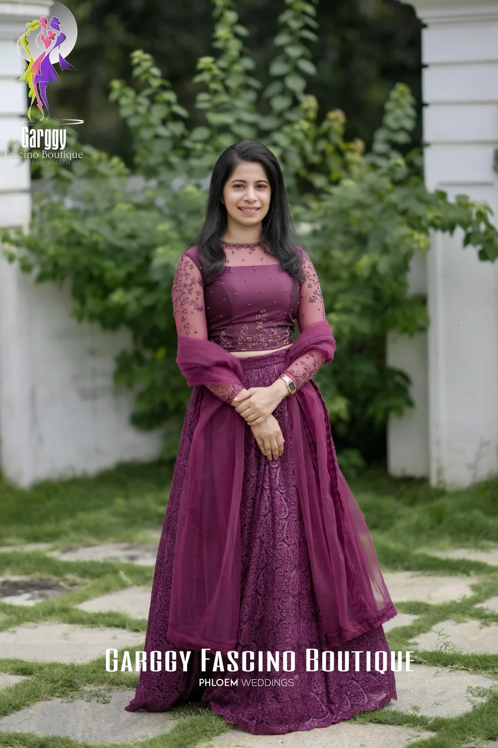 Maroon Lehenga set